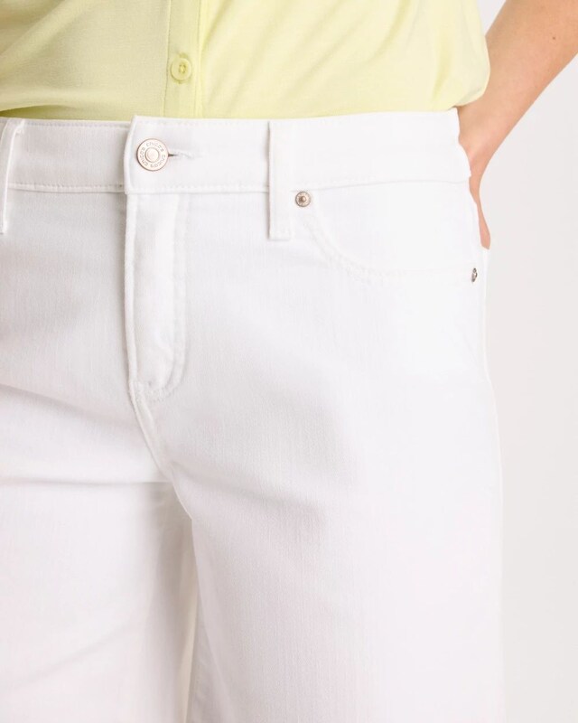 Girlfriend Slim White Jean Shorts - image 4